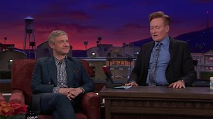 535K views · 2.1K reactions | Martin Freeman thinks British people have tricked Americans into believing they're all smart. #CONAN | Team Coco | Facebook