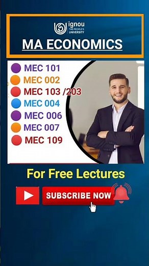 MA ECONOMICS IGNOU ( MEC / MAEC ) | MEC 101 | MEC 002/102 | MEC 103/203 | MEC 004/104 | MEC 007/107