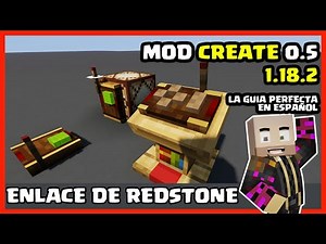 Enlace de Redstone - Mod Create 1.18.2 Tutorial Guía Básica Español 2022 - Minecraft Create 0.5