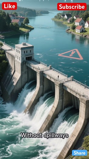 Why Dams Have Spillways 💧 (Engineering Explained)#ytshorts