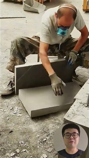 Smooth Stone Polishing Process #Stonework