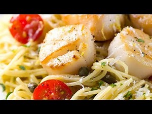 Pan Seared Scallops with Lemon Caper Pasta