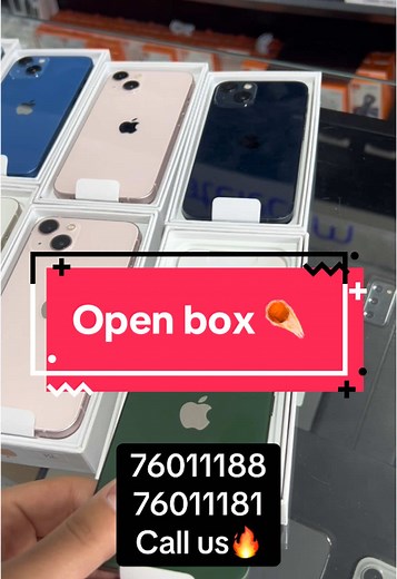 Open box phones available with best prices 76011188 Visit us and get yours🔥. #foryou