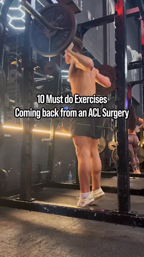 🦵 10 Must-Do Exercises Coming Back From an ACL Surgery 🦵 After 3 ACL surgeries, I learned that coming back stronger isn’t about doing more exercises… it’s about doing the right ones. These are the 10 must-do movements that rebuilt my strength, stability, and confidence — and they’ll do the same for you 👇 1️⃣ Backwards Treadmill Walks Boost quad activation, increase blood flow, and reduce knee pain instantly. 2️⃣ Spanish Squats VMO quad tendon strength without joint irritation. A staple for ev