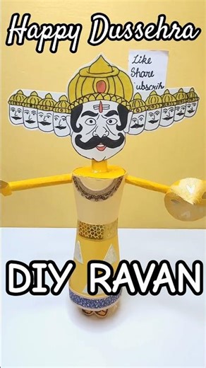Dussehra per Ravan aise banaye | Ravan banana so easy | #dussehra #diy #ravan #craft