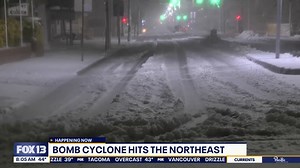 Bomb cyclone hits the northeast US