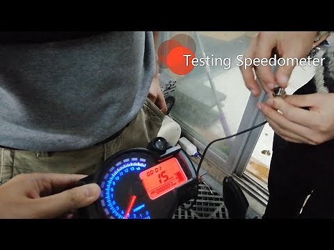 Install and test the universal motorcycle digital Speedometer step by step