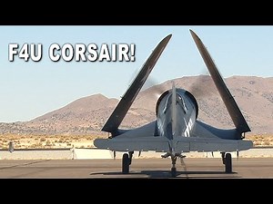 F4U CORSAIR! Startup, Wings Down & Takeoff. Spectacular Sound!