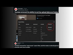 How to get back missing 'sort by most recent' and other filters on YouTube search
