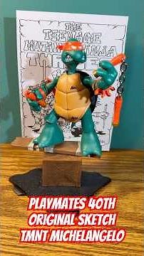Playmates Teenage Mutant Ninja Turtles 40th Anniversary ORIGINAL SKETCH MICHELANGELO Figure! TMNT