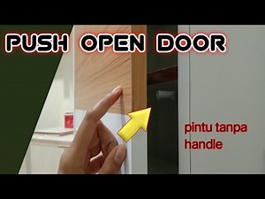 cara pasang push open / push opener for cabinet doors / push open door ikea intalation