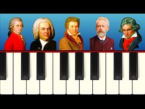 5 Famous Classical Music - Berühmte klassische Musik - Very Easy Piano tutorial, Einfach Klavier
