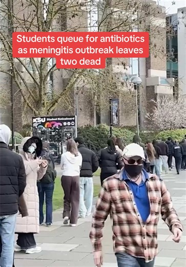 Desperate students have been spotted in huge queues for antibiotics amid a killer meningitis outbreak – as two die and 11 remain “seriously ill” in hospital. Read the full story above. #meningitis #antibiotics #meningitisoutbreak