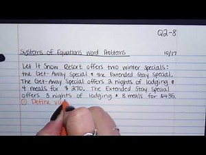 Systems of Equations Word Problems