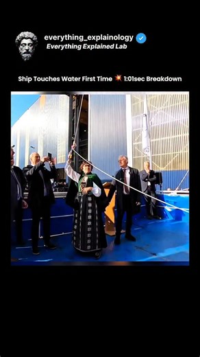 Everything Explained Lab on Instagram: "The post features a 1:01-second TikTok video capturing the moment a ship touches water for the first time, marking the critical launch phase after construction. Originally shared on TikTok by @ship_spotting_, the clip highlights controlled release, hull stabilization, and water entry dynamics used to safely introduce large vessels into service. The breakdown has already gained over 91.3 million views, attracting massive interest from viewers fascinated by 