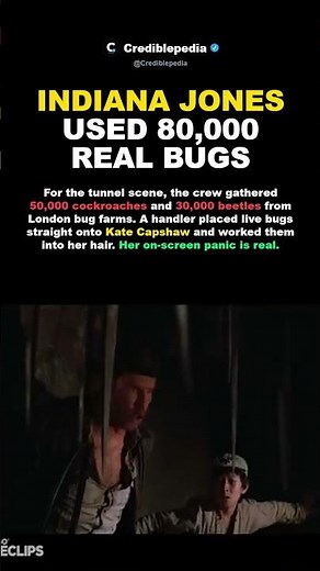 Indiana Jones Put 80,000 Real Bugs On The Temple Of Doom Tunnel Set #shorts