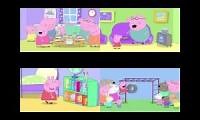 Mix of 4 videos from youtube : Peppa Pig All 4 Episodes QuadParison 11