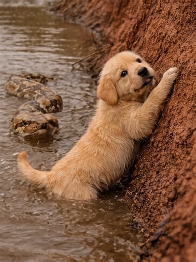 Golden Retriever Saves Puppy from Boa Snake