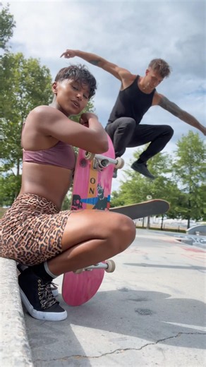 Your fave lil duo 🔥 p.s I’m a better skater than Mikey ;)