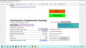 3 months of fake editable bank statement Bank of America