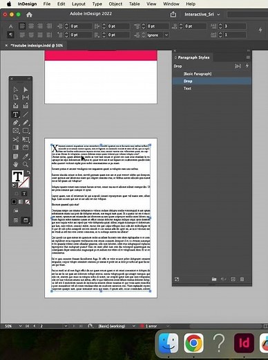 Create Drop Cap Style in Adobe InDesign #Shorts
