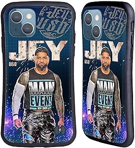 Head Case Designs Officially Licensed WWE Portrait Jey USO Hybrid Case Compatible with Apple iPhone 13