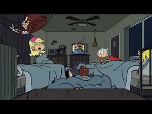 Lincoln watching his family sleep while the television makes loud noises for 10 minutes