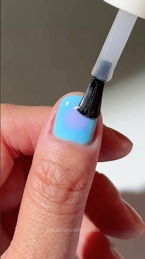 Gradient 3 ways 🩵💜💚 #gradientnails #easynailart #beginnernails