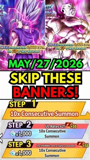 ⛔🙅‍♂️EVERY RETURNING BANNER YOU SHOULD SKIP! 5/27/2026 (DRAGON BALL LEGENDS) #dbl #dblegends