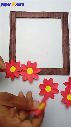 DIY Beautiful Photo Frame with Paper Flowers 🌸✨