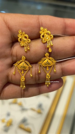 1 gram gold earrings tops designs for daily use #shorts #viralshorts #gold #earrings #topsdesigns