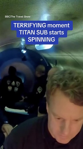 A 2022 BBC documentary shows 5 people experiencing a TECHNICAL ISSUE with the Titan’s thrusters 300 meters from the Titanic’s wreck #fyp #titanic #missingsub #titanicsub #oceangate #documentary #scary