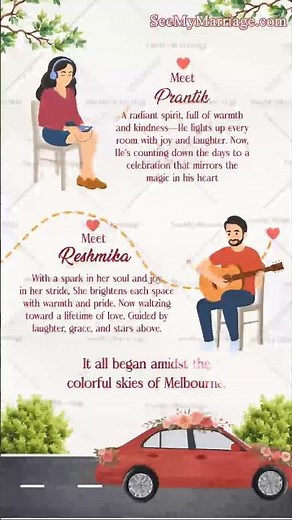 Couple Story Wedding Save The Date Introduction Video with Music Theme #weddinginvitation