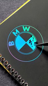 854K views · 3.3K reactions | BMW car logo design on scratch book...