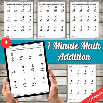 1 Minute Math: Addition POSTER