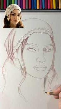 كيف رسمت الوجة بأقلام رصاص بكل سهولة!؟ #drawing #art #الرسوم #رسم