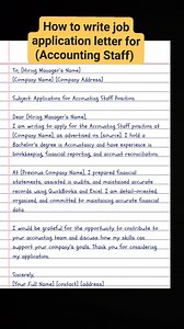 Job application letter writing idea part_75 #job #jobapplication #accountantjobs | English Class