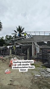 563K views · 3.4K reactions | Installation of Roofing with double sidedinsulation foam 10mm #ribtyperoofing #construction #insulation #steeltrusses #highlights #followers #insulationfoam #roofing #highlight #friends #foremandodong | Foreman dodong | Facebook