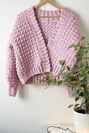 Crochet Funfetti Bomber Cardigan - Crochet with Carrie