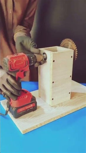 Main Title: Make a powerful mini table saw with a drill machine Future Hand DIY #viralvideo