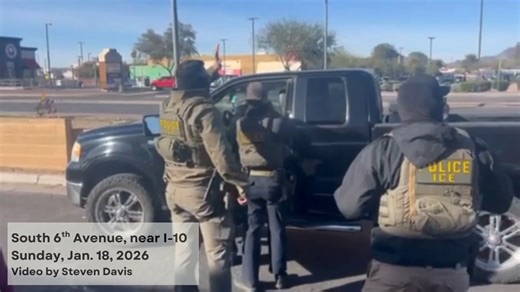 ICE detained or arrested multiple people in Tucson on Friday, Jan. 23, 2026. Earlier in the week, ICE agents arrested a man in South Tucson after breaking the window of his truck. Video by Emily Bregel, Arizona Daily Star | Arizona Daily Star