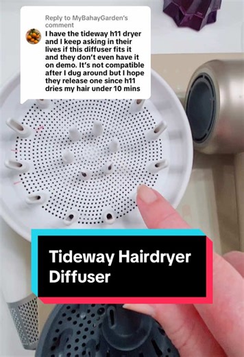 Replying to @MyBahayGarden The Tideway diffuser does work with my Tideway H11 blow dryer. It’s just not a perfect fit since it’s made for the prior models, but it might be worth trying if you can grab it at a good price, it does have the TikTok 30 day return option as well #tidewaydiffuser#hairdryerdiffuser #diffuser