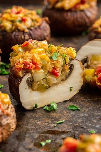 Air Fryer Stuffed Mushrooms