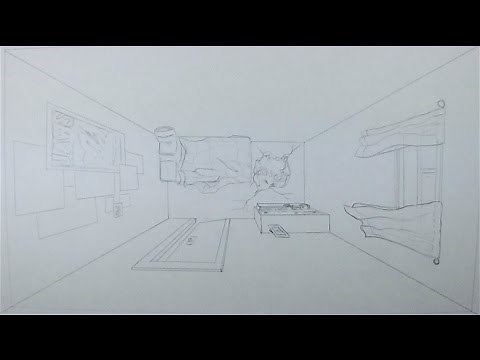 How to Draw a Room in Perspective (Bird's Eye)