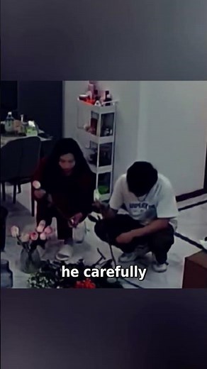 Husband Brings Home Flowers to Surprise His Wife