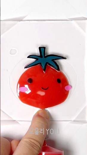 DIY Tomato 🍅 Squishy with nano tape #shorts