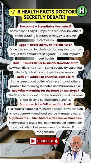 🩺 8 Health Facts Doctors Secretly Debate!