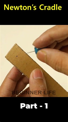 Newton’s Cradle 🌍🌍part1 #diy #NewtonsCradle #scienceproject