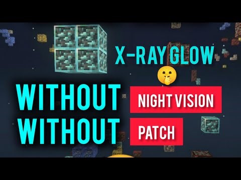 X-RAY GLOW WITHOUT NIGHT VISION WITHOUT PATCH🤫#minecraft #vide viral#op x ray #minecraft x ray#x ray