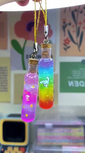 Create Your Own Colorful Keychain with Liquid Tubes